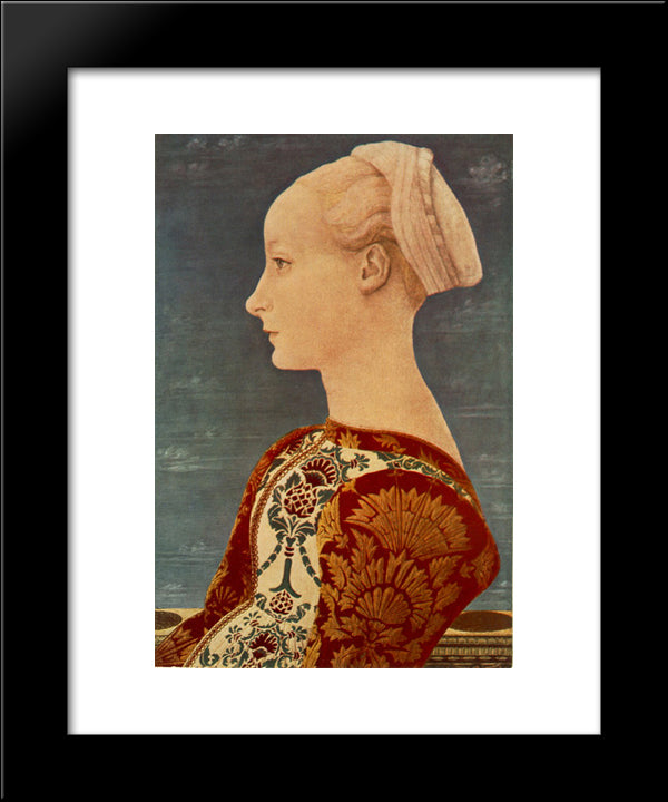 Portrait Of A Young Woman 20x24 Black Modern Wood Framed Art Print Poster by Veneziano, Domenico
