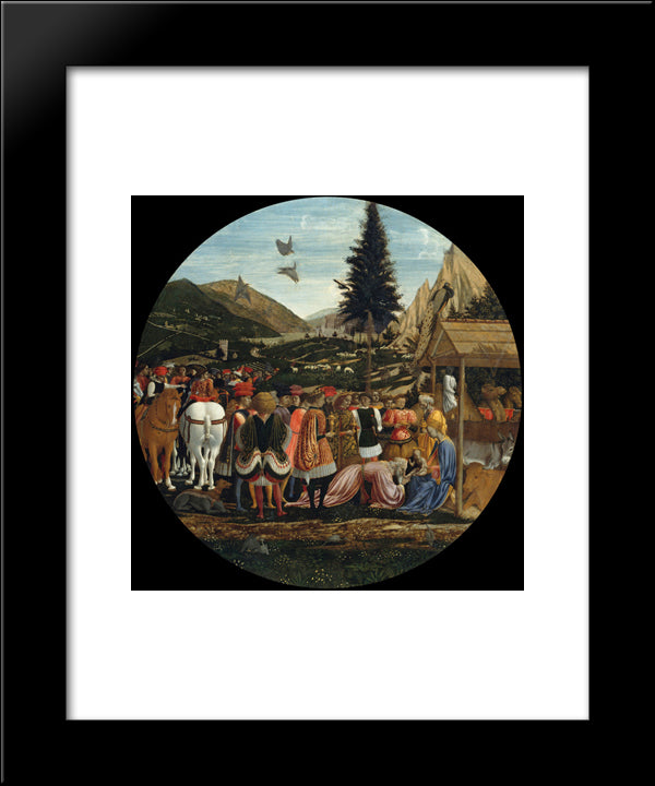 The Adoration Of The Magi 20x24 Black Modern Wood Framed Art Print Poster by Veneziano, Domenico