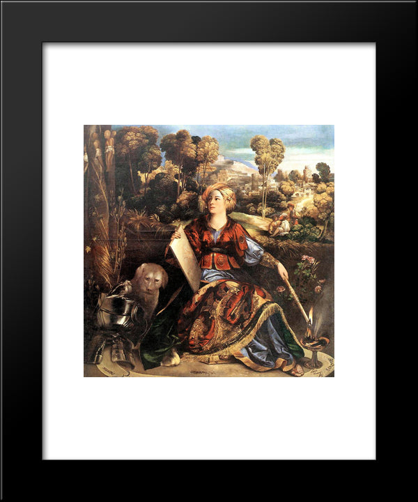 Melissa (Circe) 20x24 Black Modern Wood Framed Art Print Poster by Dosso Dossi