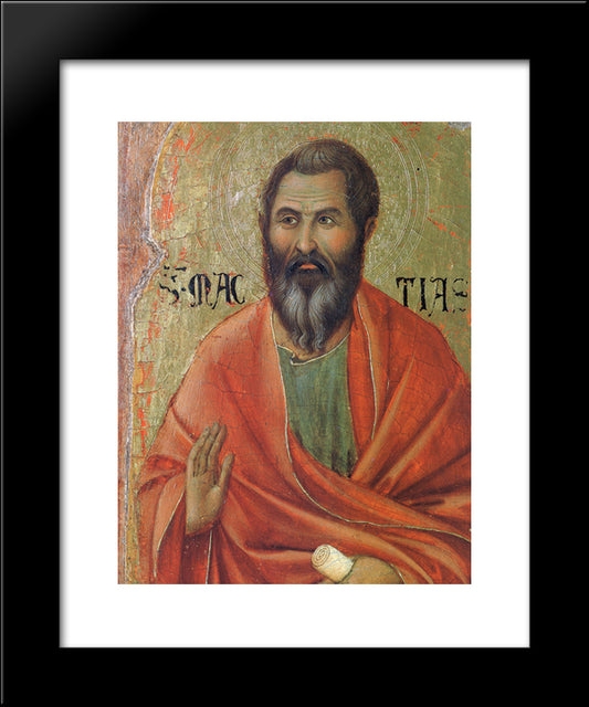 Apostle Matthias 20x24 Black Modern Wood Framed Art Print Poster by Duccio