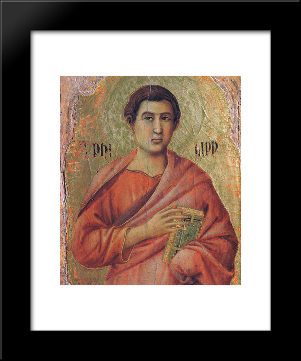 Apostle Philip 20x24 Black Modern Wood Framed Art Print Poster by Duccio