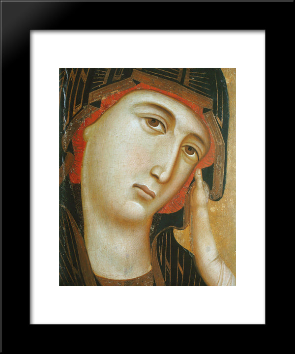 Crevole Madonna 20x24 Black Modern Wood Framed Art Print Poster by Duccio