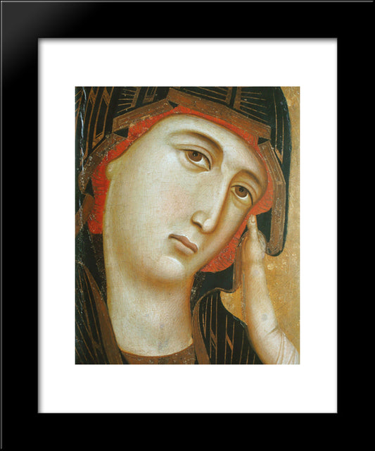 Crevole Madonna 20x24 Black Modern Wood Framed Art Print Poster by Duccio