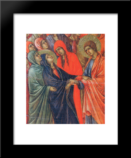 Crucifixion (Fragment) 20x24 Black Modern Wood Framed Art Print Poster by Duccio
