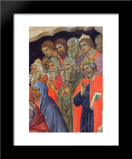 Descent Into Hell (Fragment) 20x24 Black Modern Wood Framed Art Print Poster by Duccio