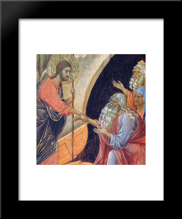 Descent Into Hell (Fragment) 20x24 Black Modern Wood Framed Art Print Poster by Duccio