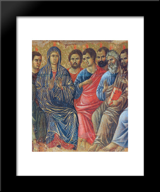Descent Of The Holy Spirit Upon The Apostles (Fragment) 20x24 Black Modern Wood Framed Art Print Poster by Duccio