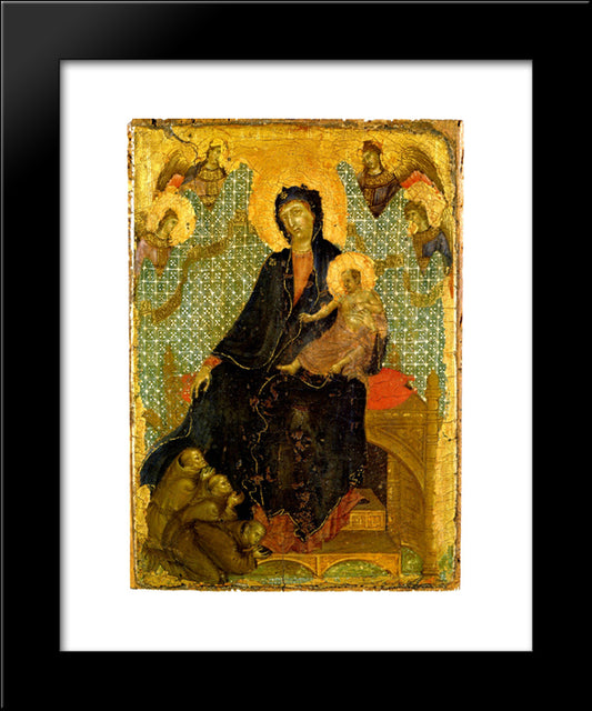 Franciscan Madonna 20x24 Black Modern Wood Framed Art Print Poster by Duccio