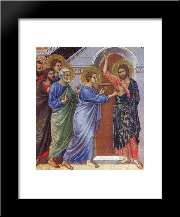 Reassuring Thomas (Fragment) 20x24 Black Modern Wood Framed Art Print Poster by Duccio