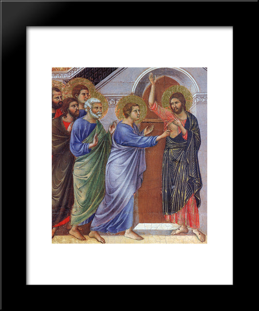 Reassuring Thomas (Fragment) 20x24 Black Modern Wood Framed Art Print Poster by Duccio