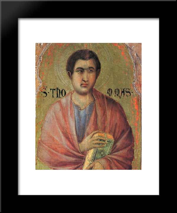 The Apostle Thomas 20x24 Black Modern Wood Framed Art Print Poster by Duccio