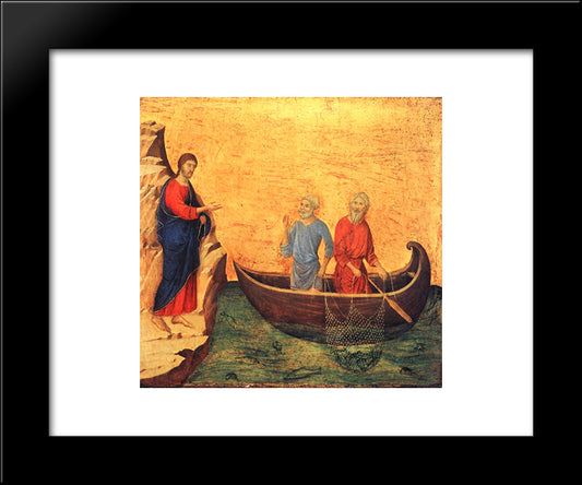 The Calling Of The Apostles Peter And Andrew 20x24 Black Modern Wood Framed Art Print Poster by Duccio