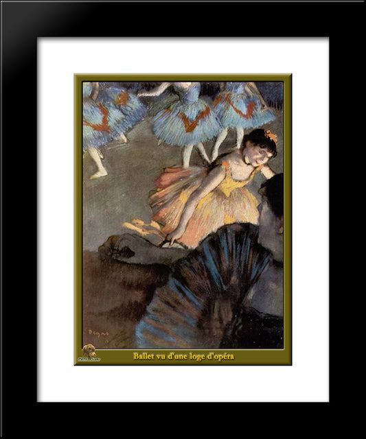 A Ballet Seen From The Opera Box 20x24 Black Modern Wood Framed Art Print Poster by Degas, Edgar