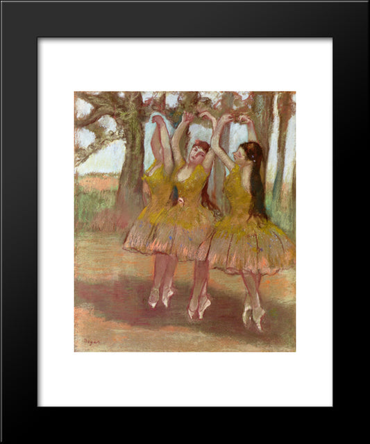 A Grecian Dance 20x24 Black Modern Wood Framed Art Print Poster by Degas, Edgar