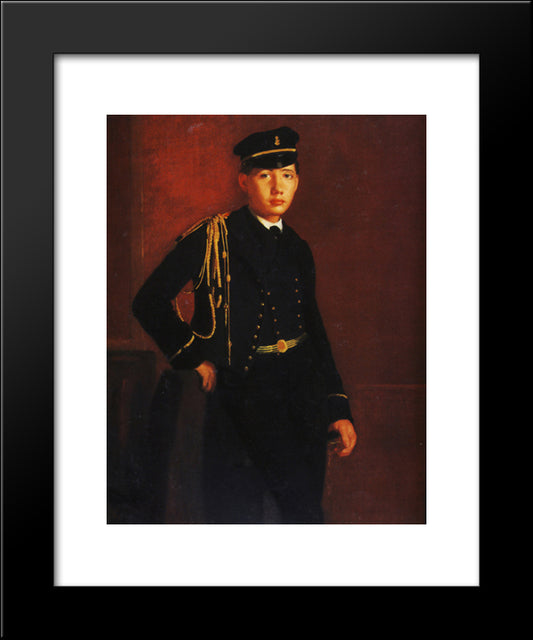 Achille De Gas As A Naval Cadet (Detail) 20x24 Black Modern Wood Framed Art Print Poster by Degas, Edgar
