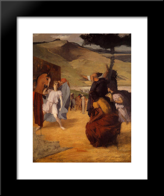 Alexander And Bucephalus 20x24 Black Modern Wood Framed Art Print Poster by Degas, Edgar