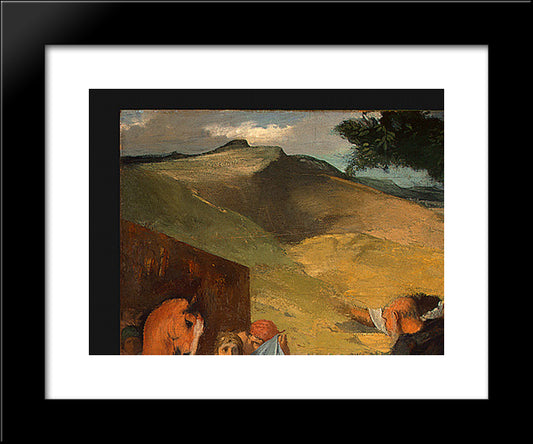 Alexander And Bucephalus (Detail) 20x24 Black Modern Wood Framed Art Print Poster by Degas, Edgar