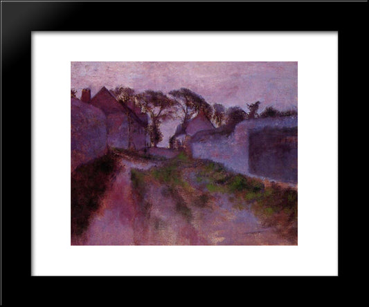 At Saint-Valery-Sur-Somme 20x24 Black Modern Wood Framed Art Print Poster by Degas, Edgar