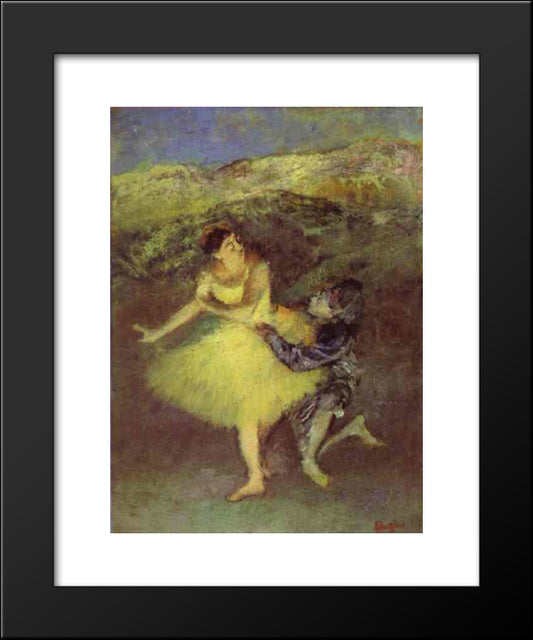 Ballet At The Paris Opera 20x24 Black Modern Wood Framed Art Print Poster by Degas, Edgar