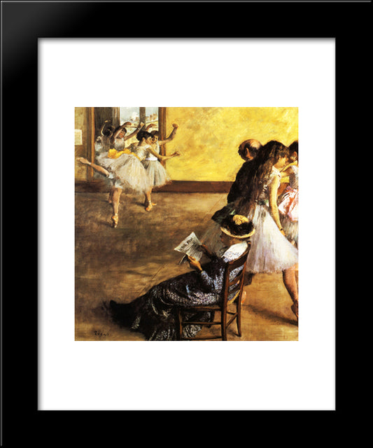 Ballet Class, The Dance Hall 20x24 Black Modern Wood Framed Art Print Poster by Degas, Edgar