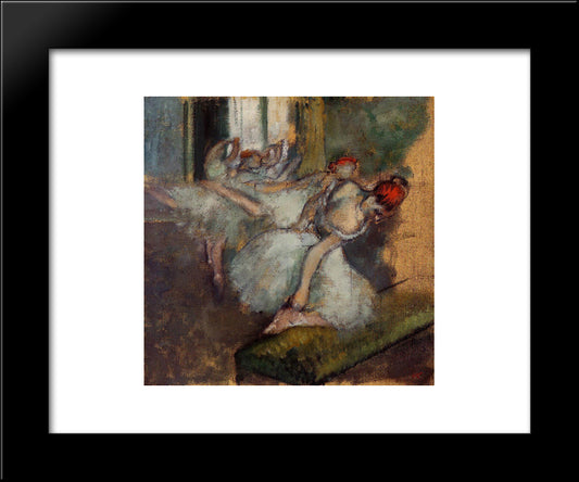 Ballet Dancers 20x24 Black Modern Wood Framed Art Print Poster by Degas, Edgar