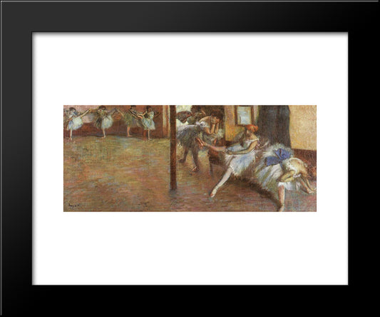 Ballet Rehearsal 20x24 Black Modern Wood Framed Art Print Poster by Degas, Edgar