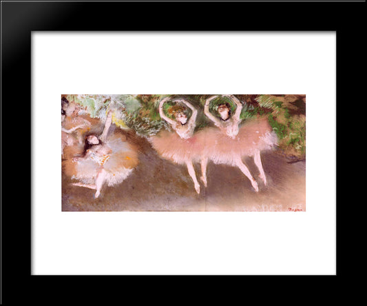 Ballet Scene 20x24 Black Modern Wood Framed Art Print Poster by Degas, Edgar