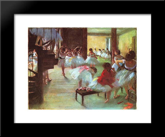 Ballet School 20x24 Black Modern Wood Framed Art Print Poster by Degas, Edgar