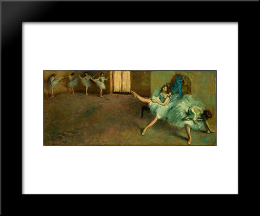 Before The Ballet (Detail) 20x24 Black Modern Wood Framed Art Print Poster by Degas, Edgar