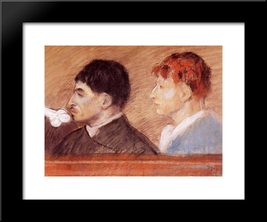 Criminal Physiognomies 20x24 Black Modern Wood Framed Art Print Poster by Degas, Edgar