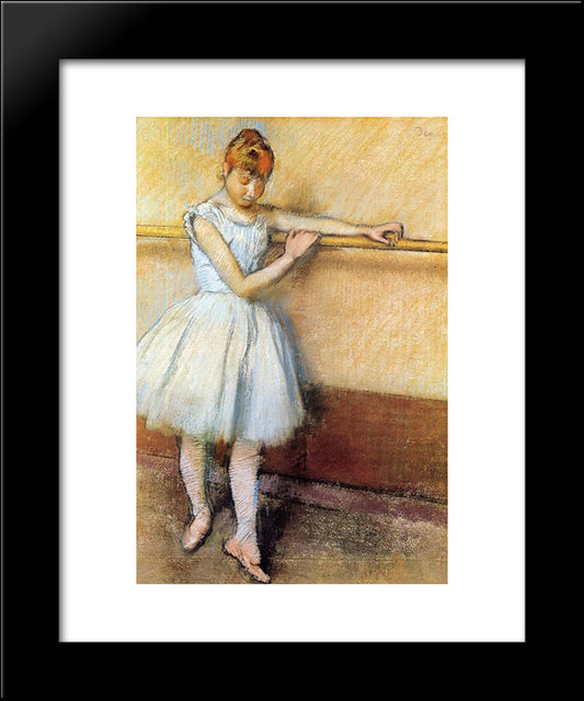 Dancer At The Barre 20x24 Black Modern Wood Framed Art Print Poster by Degas, Edgar