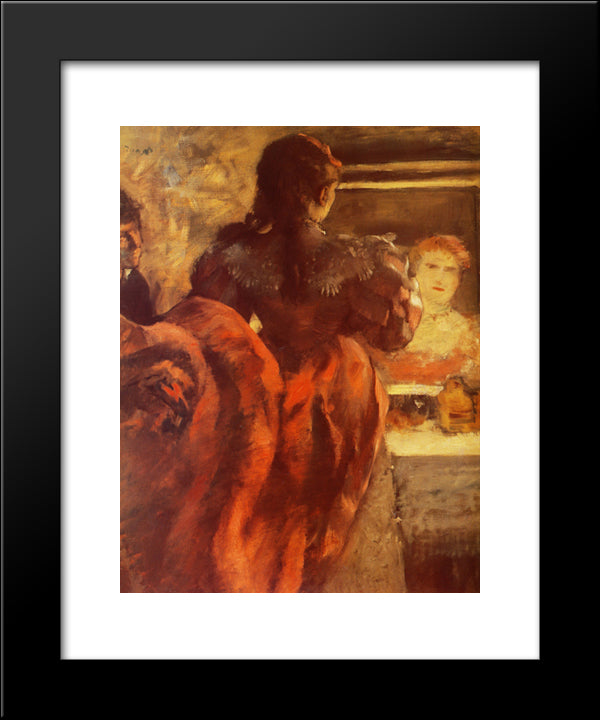 Dancer In Her Dressing Room 20x24 Black Modern Wood Framed Art Print Poster by Degas, Edgar