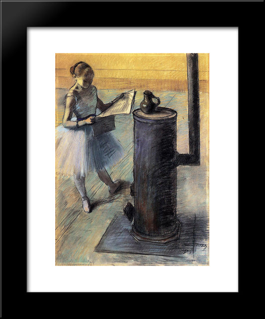 Dancer Resting 20x24 Black Modern Wood Framed Art Print Poster by Degas, Edgar