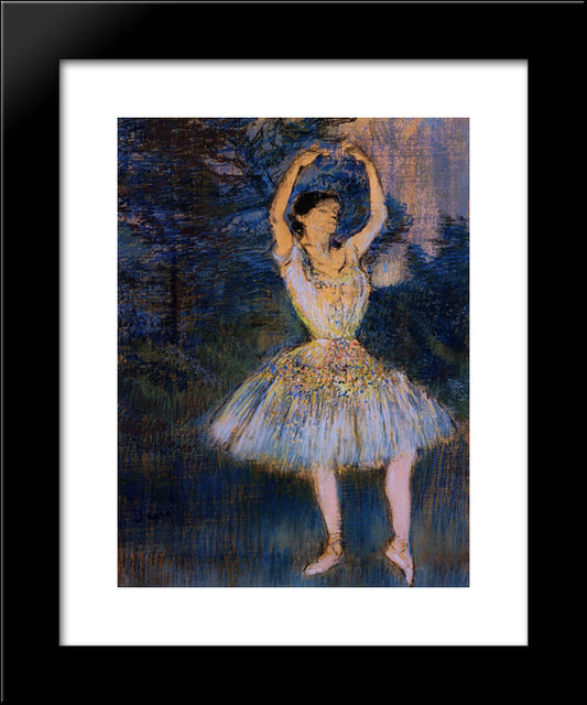 Dancer With Raised Arms 20x24 Black Modern Wood Framed Art Print Poster by Degas, Edgar