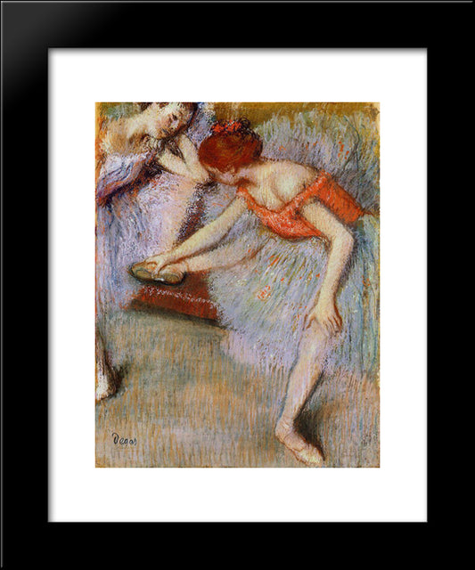 Dancers 20x24 Black Modern Wood Framed Art Print Poster by Degas, Edgar