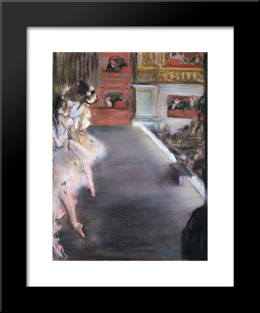 Dancers At The Old Opera House 20x24 Black Modern Wood Framed Art Print Poster by Degas, Edgar