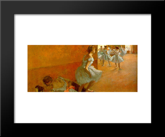 Dancers Climbing The Stairs 20x24 Black Modern Wood Framed Art Print Poster by Degas, Edgar