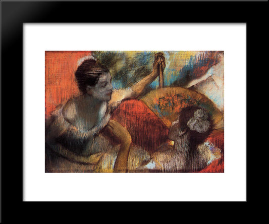 Dancers In A Box 20x24 Black Modern Wood Framed Art Print Poster by Degas, Edgar
