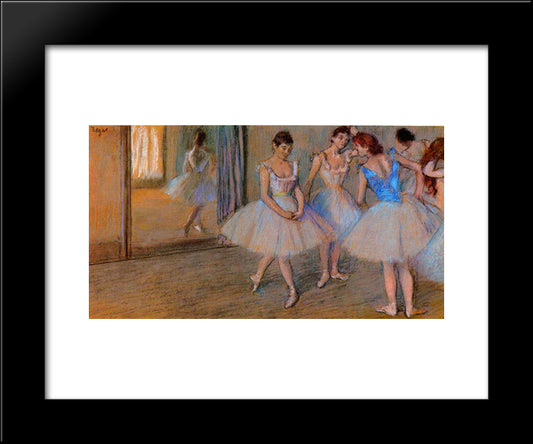 Dancers In A Studio 20x24 Black Modern Wood Framed Art Print Poster by Degas, Edgar