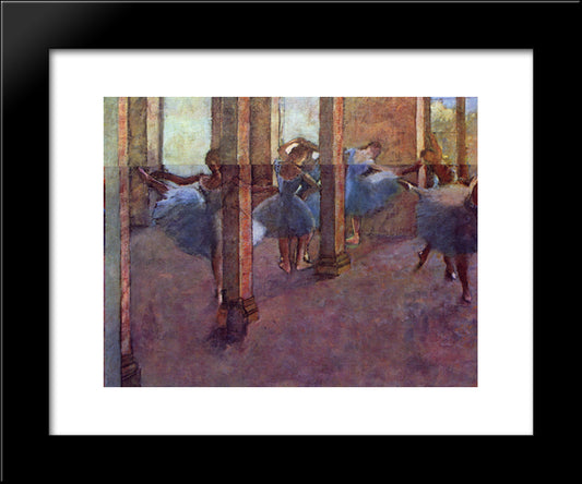 Dancers In Foyer 20x24 Black Modern Wood Framed Art Print Poster by Degas, Edgar