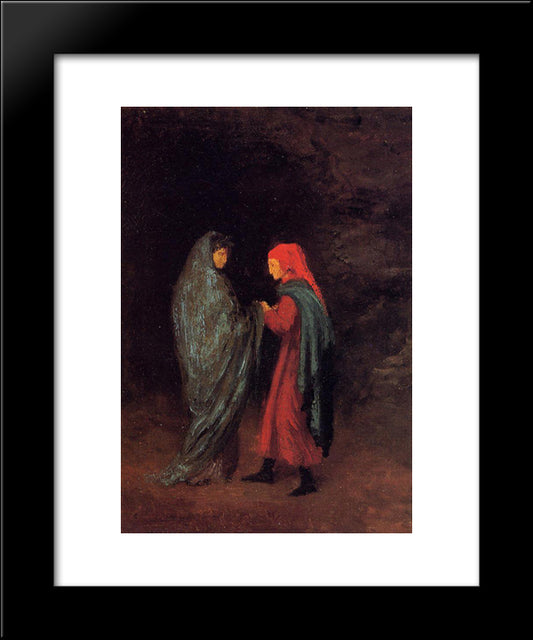 Dante And Virgil At The Entrance To Hell 20x24 Black Modern Wood Framed Art Print Poster by Degas, Edgar