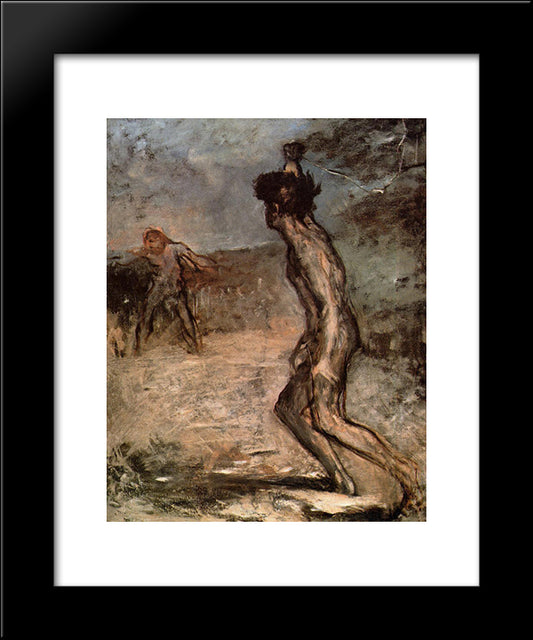 David And Goliath 20x24 Black Modern Wood Framed Art Print Poster by Degas, Edgar