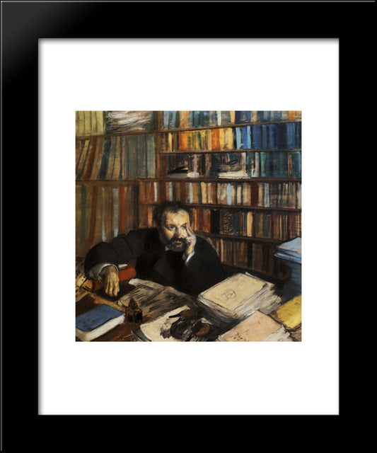 Edmond Duranty 20x24 Black Modern Wood Framed Art Print Poster by Degas, Edgar