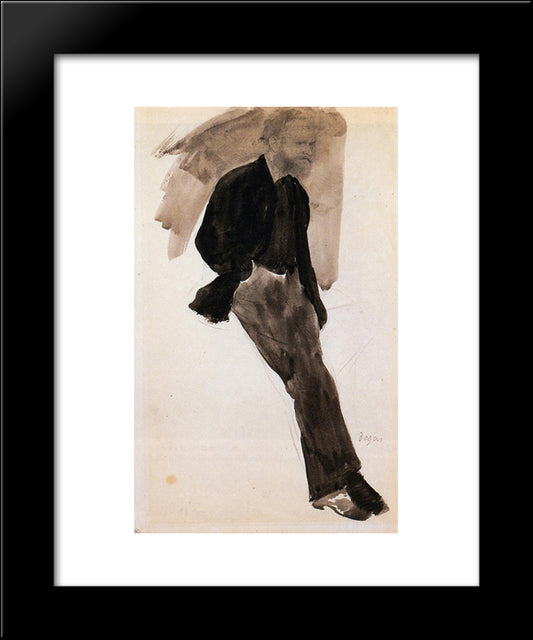 Edouard Manet Standing 20x24 Black Modern Wood Framed Art Print Poster by Degas, Edgar