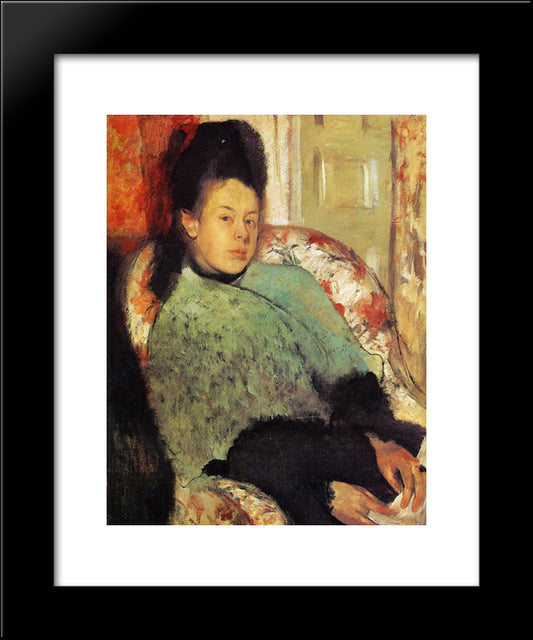 Elena Carafa 20x24 Black Modern Wood Framed Art Print Poster by Degas, Edgar