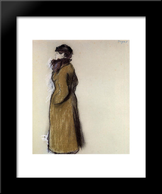 Ellen Andree 20x24 Black Modern Wood Framed Art Print Poster by Degas, Edgar