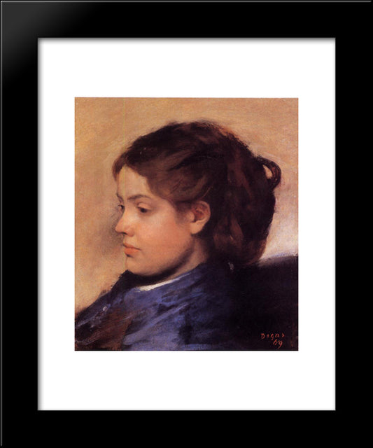 Emma Dobigny 20x24 Black Modern Wood Framed Art Print Poster by Degas, Edgar