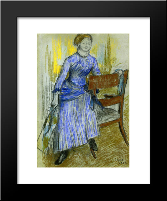 Helene Rouart (Mme. Marin) 20x24 Black Modern Wood Framed Art Print Poster by Degas, Edgar