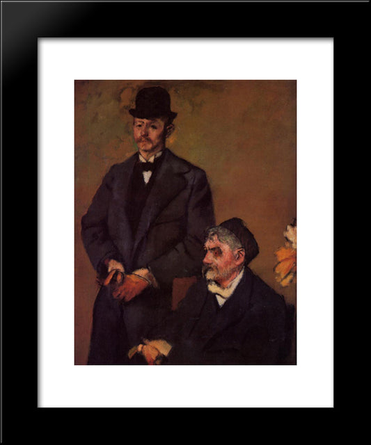 Henri Rouart And His Son Alexis 20x24 Black Modern Wood Framed Art Print Poster by Degas, Edgar