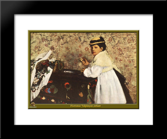 Hortense Valpinson 20x24 Black Modern Wood Framed Art Print Poster by Degas, Edgar